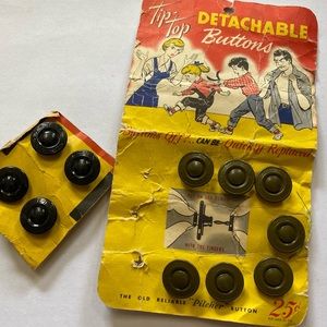 Vintage Tip Top Detachable Buttons